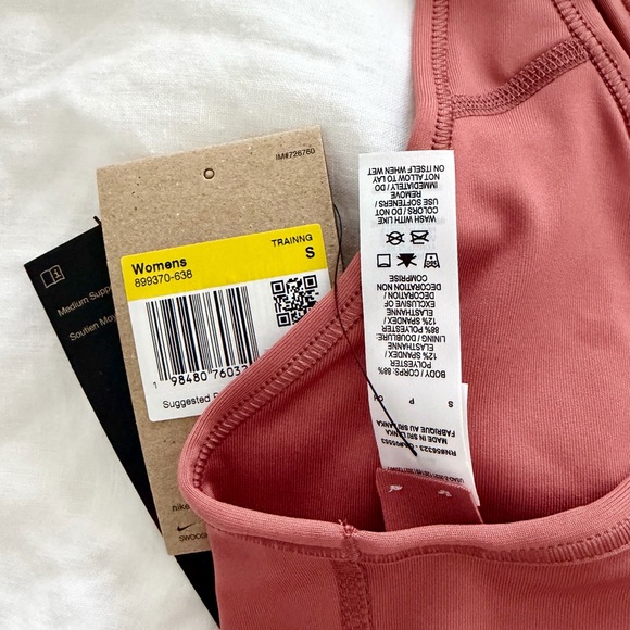 Nike Women's Sports Bra - Dusty Rose - Picture 2 of 3